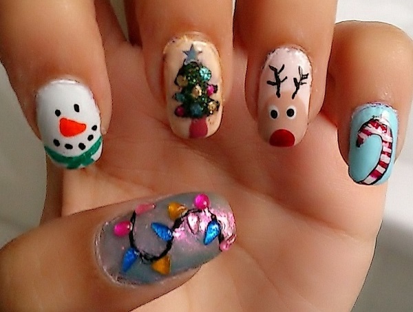 Red with Christmas Motives