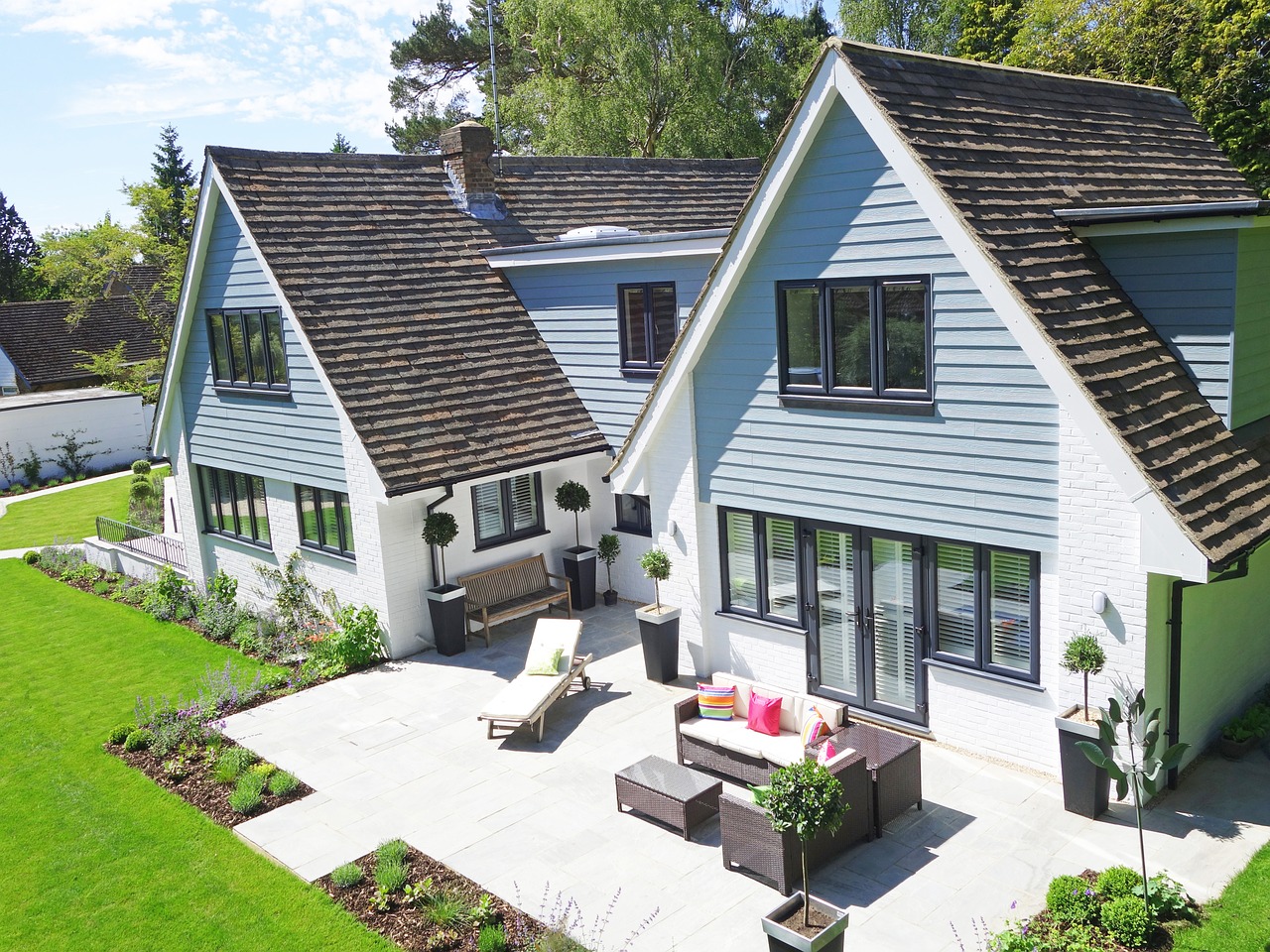 A house with a nice yard